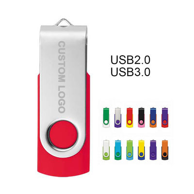64g 32g 16g8g USB Flash Memory Disk 360 Degree Rotating Flash Drive Logo Perusahaan
