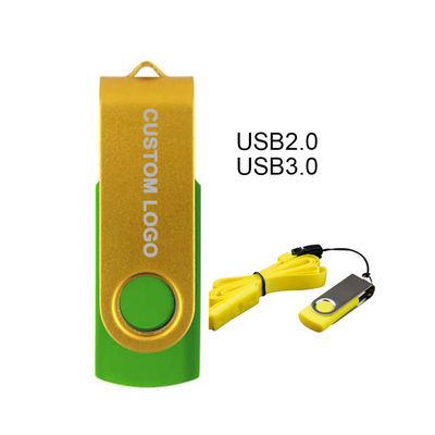 64g 32g 16g8g USB Flash Memory Disk 360 Degree Rotating Flash Drive Logo Perusahaan